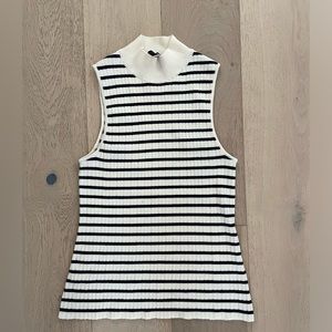 & other stories turtle neck striped top size m